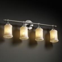 Justice Design Group GLA-8524-16-GLDC-DBRZ - Tradition 4-Light Bath Bar