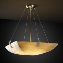 Justice Design Group PNA-9642-25-SAWT-MBLK-LED-5000 - 24&#34; Pendant Bowl w/ Tapered Clips