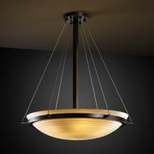 Justice Design Group PNA-9691-35-SAWT-MBLK-LED-3000 - 18" Round Pendant Bowl w/ Ring