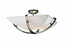  PNA-9712-35-SMTH-NCKL-LED-5000 - 24" Semi-Flush Bowl w/ Crossbar