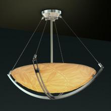 Justice Design Group PNA-9721-35-BANL-NCKL - 18&#34; Pendant Bowl w/ Crossbar