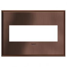 Legrand AWC3GMAC4 - Adorne® Matte Antique Copper Three-Gang Screwless Wall Plate