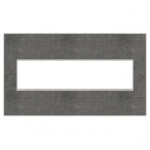 Legrand AWM4GSL4 - adorne® Slate Linen Four-Gang Screwless Wall Plate