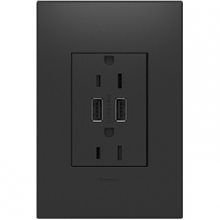 Legrand ARTRUSB153G4WP - 15A DUP OUTLT W/DUAL USB W/GRP PL**