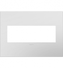 Legrand AWP3GPW4 - Adorne® Powder White Three-Gang Screwless Wall Plate with Microban®