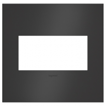 Legrand AWC2GSBL4 - Adorne® Satin Black Two-Gang Screwless Wall Plate