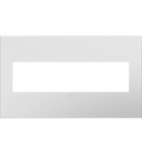 Legrand AWP4GPW4 - Adorne® Powder White Four-Gang Screwless Wall Plate with Microban®