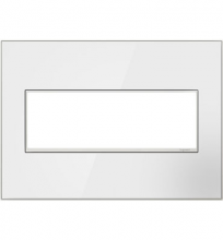 Legrand AWM3GMWW4 - Adorne® Mirror White-on-White Three-Gang Screwless Wall Plate