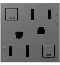 Legrand AGFTR2152M4 - Adorne® 15A Tamper-Resistant Self-Test GFCI Outlet, Magnesium