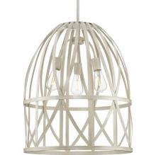 Progress P500344-185 - Chastain Collection Three-Light Bleached Oak Basket Farmhouse Pendant Light