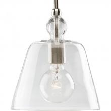 Progress P5184-104 - Clear Glass One-Light Polished Nickel Coastal Mini-Pendant Light