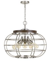 CAL Lighting FX-3719-5 - Liberty Metal Chandelier (Edison Bulbs Not included)