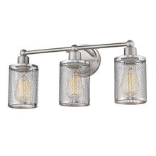 Eglo 203462A - 3x60W Bath Light w/ Brushed Nickel Finish & Metal Cage Shades