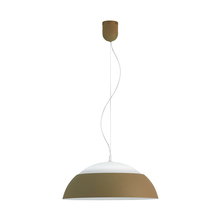 Eglo 39294A - 1x35W LED Pendant w/ Taupe Outer Finish & White Interior Finish