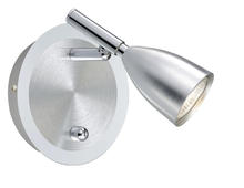 Eglo 88359A - 1x50W Wall Light w/ Brushed Aluminum & Chrome Finish