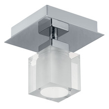 Eglo 90117A - 1x60W Ceiling Light w/ Matte Nickel & Opal Frosted Glass