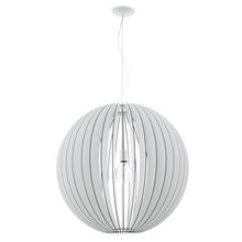 Eglo 94441A - 1x60W Pendant w/ White Finish & White Shade