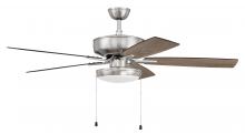 Craftmade P119BNK5-52DWGWN - 52&#34; Pro Plus 119 in Brushed Polished Nickel w/ Driftwood/Grey Walnut Blades