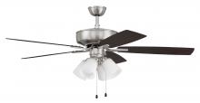 Craftmade P114BNK5-52DWGWN - 52&#34; Pro Plus 114 in Brushed Polished Nickel w/ Driftwood/Grey Walnut Blades