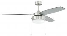 Craftmade INT52BNK3 - 52&#34; Intrepid in Brushed Polished Nickel w/ Brushed Nickel/Walnut Blades