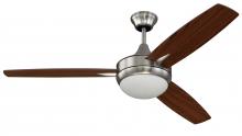 Craftmade TG52BNK3 - 52&#34; Targas in Brushed Polished Nickel w/ Dark Oak/Walnut Blades