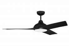 Craftmade BEK54FB3 - 54&#34; Beckham Indoor/Outdoor (Damp) in Flat Black w/ Flat Black Blades