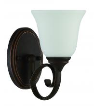 Craftmade 24201-MB-WG - Barrett Place 1 Light Wall Sconce in Mocha Bronze (White Glass)