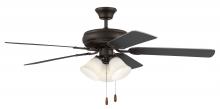 Craftmade DCF52ESP5C3W - 52&#34; Decorator&#39;s Choice 3 Light in Espresso w/ Walnut/Espresso Blades