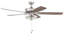 Craftmade S101BNK5-60DWGWN - 60&#34; Super Pro 101 in Brushed Polished Nickel w/ Driftwood/Grey Walnut Blades