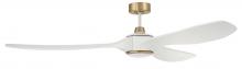 Craftmade EVY72WSB3 - 72&#34; Envy in White/Satin Brass w/ White Blades