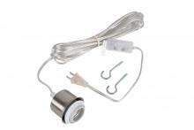 Craftmade SW1001-BNK - Swag Hardware Kit 15&#39; Silver Cord w/Socket in Brushed Polished Nickel