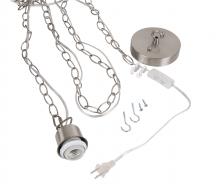 Craftmade SW1003-BNK - Swag Hardware Kit 15&#39; Silver Cord w/Socket, Chain and Canopy in Brushed Polished Nickel