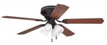 Craftmade BRC52ORB5C - 52&#34; Brilliante 4 Light in Oil-Rubbed Bronze w/ Mahogany/Cherry Blades