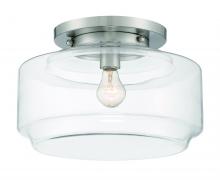 Craftmade X3114-BNK - Peri 1 Light 14&#34; Flushmount in Brushed Polished Nickel