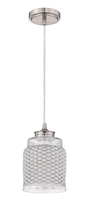 Craftmade P460BNK1 - 1 Light Pendant w/Brass Wire Clear Glass