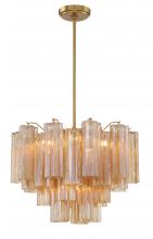 Crystorama ADD-306-AG-AM - Addis 6 Light Aged Brass Chandelier