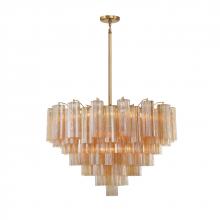 Crystorama ADD-316-AG-AM - Addis 16 Light Aged Brass Chandelier