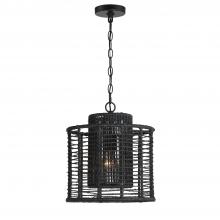 Crystorama JAY-A5001-MK - Jayna 1 Light Matte Black Mini Pendant