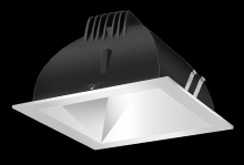 RAB Lighting NDLED4SD-50NHC-M-S - RECESSED DOWNLIGHTS 12 LUMENS NDLED4SD 4 INCH SQUARE UNIVERSAL DIMMING 50 DEGREE BEAM SPREAD 4000K