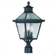 Acclaim Lighting 7677BK - Bay Street Collection Post-Mount 3-Light Outdoor Matte Black Light Fixture