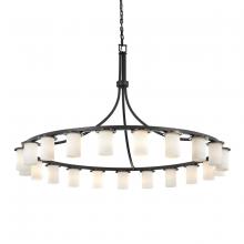 Justice Design Group CLD-8736-10-MBLK - Dakota Downlight 21-Light 1-Tier Chandelier