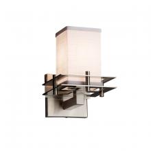 Justice Design Group FAB-8171-15-WHTE-NCKL - Metropolis 1-Light Wall Sconce (2 Flat Bars)