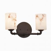 Justice Design Group FAL-8462-10-DBRZ - Bronx 2-Light Bath Bar