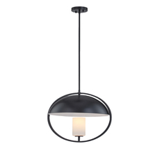  FSN-4321-OPAL-MBLK - Capitol 20" 1-Light Pendant