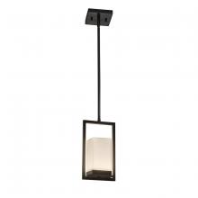 Justice Design Group FSN-7515W-OPAL-MBLK - Laguna 1-Light LED Outdoor Mini-Pendant