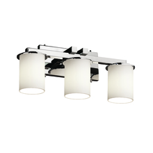 Justice Design Group FSN-8773-10-OPAL-CROM - Dakota 3-Light Straight-Bar Bath Bar