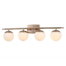 Justice Design Group FSN-8964-OPAL-BRSS - Epoch 4-Light Bath Bar