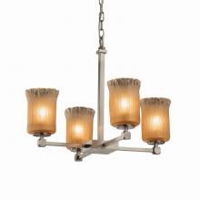 Justice Design Group GLA-8420-16-GLDC-NCKL - Tetra 5-Light Chandelier