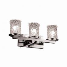 Justice Design Group GLA-8773-16-CLRT-CROM - Dakota 3-Light Straight-Bar Bath Bar