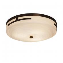 Justice Design Group PNA-8998-WAVE-DBRZ - Atlas 19&#34; LED Round Flush-Mount